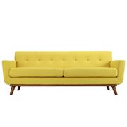 Yellow fabric tufted back retro couch by Modway additional picture 3