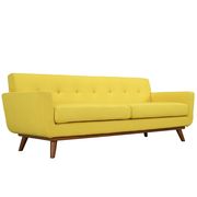 Yellow fabric tufted back retro couch by Modway additional picture 4