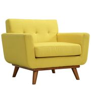 Yellow fabric tufted back retro chair by Modway additional picture 2