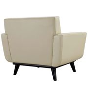 Beige leather retro style chair additional photo 2 of 4