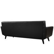 Black leather retro style sofa by Modway additional picture 2