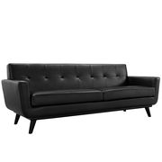 Black leather retro style sofa by Modway additional picture 3