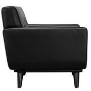 Black leather retro style chair by Modway additional picture 3