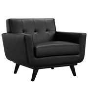 Black leather retro style chair by Modway additional picture 4