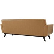 Tan caramel leather retro style sofa by Modway additional picture 2
