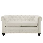 Fabric tufted classical mid-century style loveseat by Modway additional picture 3