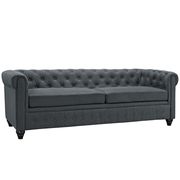 Black fabric tufted classical mid-century style sofa by Modway additional picture 3