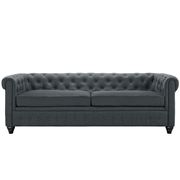 Black fabric tufted classical mid-century style sofa by Modway additional picture 4