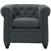 Black fabric tufted classical mid-century style chair by Modway additional picture 3