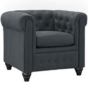 Black fabric tufted classical mid-century style chair by Modway additional picture 5
