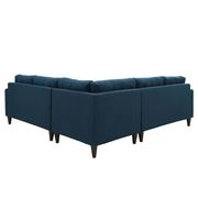 Azure fabric 3pcs even sectional sofa additional photo 2 of 3