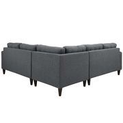 Gray fabric 3pcs even sectional sofa by Modway additional picture 4