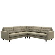 Oatmeal fabric 3pcs even sectional sofa by Modway additional picture 3