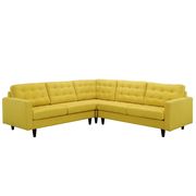 Sunny yellow fabric 3pcs even sectional sofa by Modway additional picture 2