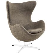 Oatmeeal wool comfortable lounger style chair by Modway additional picture 4