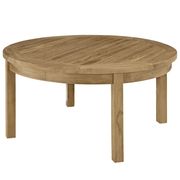 3pcs outside patio set with round table in teak by Modway additional picture 5