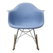 Molded blue plastic rocking lounge chair by Modway additional picture 3