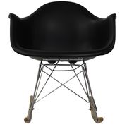 Molded black plastic rocking lounge chair by Modway additional picture 2