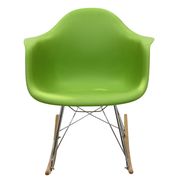 Molded green plastic rocking lounge chair by Modway additional picture 2