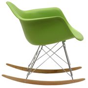 Molded green plastic rocking lounge chair by Modway additional picture 3