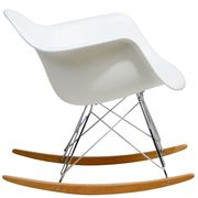 Molded white plastic rocking lounge chair by Modway additional picture 3
