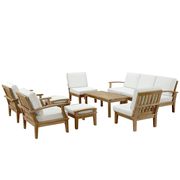 10pcs outside/patio set in natural white teak by Modway additional picture 2