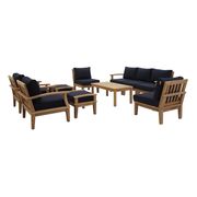 10pcs outside/patio set in natural navy teak additional photo 2 of 8