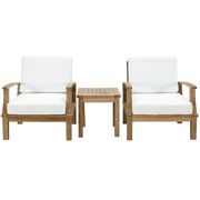 3 pcs outside / patio set in natural teak by Modway additional picture 2