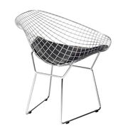 Diamond wire metallic lounge style chair by Modway additional picture 3