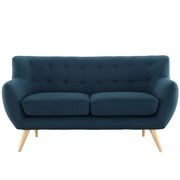 Mid-century style tufted retro loveseat in azure by Modway additional picture 2
