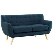 Mid-century style tufted retro loveseat in azure by Modway additional picture 3