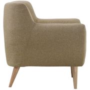 Mid-century style tufted retro chair in brown additional photo 2 of 3
