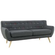 Mid-century style tufted retro couch in gray additional photo 4 of 3