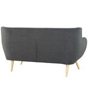 Mid-century style tufted retro loveseat in gray by Modway additional picture 3