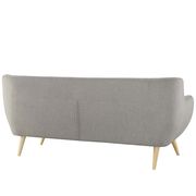 Mid-century style tufted retro couch in light gray additional photo 4 of 3