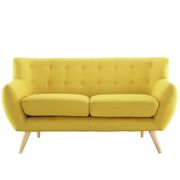Mid-century style tufted retro loveseat in sunny by Modway additional picture 2