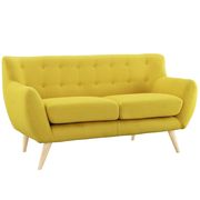 Mid-century style tufted retro loveseat in sunny by Modway additional picture 3