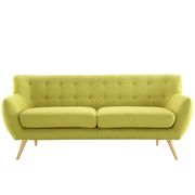 Mid-century style tufted retro couch in wheatgrass additional photo 2 of 2