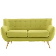 Mid-century style tufted retro loveseat in wheatgrass by Modway additional picture 3