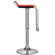 Simple style casual bar stool w/ red seat by Modway additional picture 2