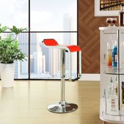 Simple style casual bar stool w/ red seat by Modway additional picture 6