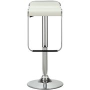 Simple style casual bar stool w/ white seat by Modway additional picture 2