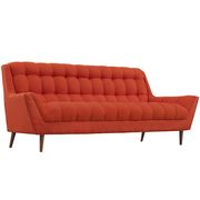 Atomic red fabric slope arms design sofa by Modway additional picture 3