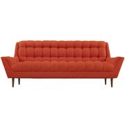 Atomic red fabric slope arms design sofa by Modway additional picture 4