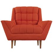 Atomic red fabric slope arms design chair by Modway additional picture 4