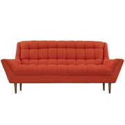 Atomic red fabric slope arms design loveseat by Modway additional picture 2