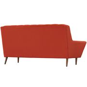 Atomic red fabric slope arms design loveseat by Modway additional picture 3