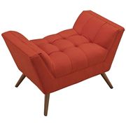 Atomic red fabric slope arms design ottoman by Modway additional picture 2