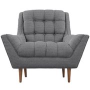 Gray fabric slope arms design chair by Modway additional picture 3