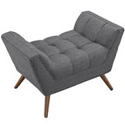 Gray fabric slope arms design ottoman by Modway additional picture 2